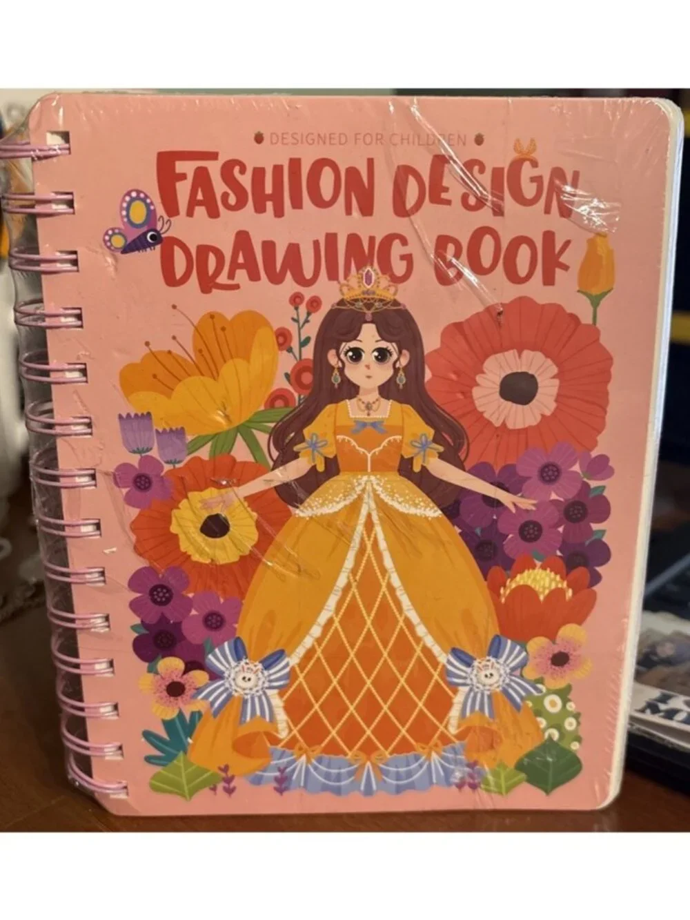Fashion Design Drawing Book With Fabric Pieces Kids Creative Activity Set Sealed